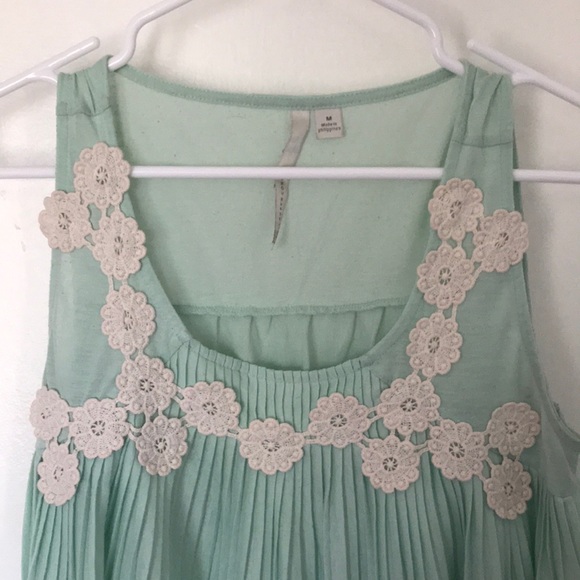 Mint Pleated Lauren Conrad Blouse - Picture 2 of 3